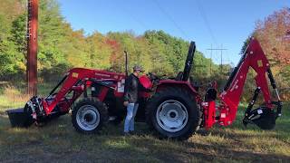 Mahindra 5555 Tractor w Loader amp All NEW 85B 11ft Backhoe  Full Walkthru [upl. by Atiuqaj]