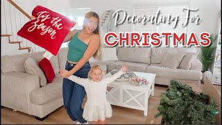 decorating for Christmas  21 with 3 kids4 and under [upl. by Setsero]