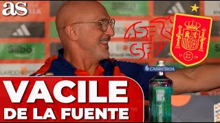 El vacile de De la Fuente con la traductora de la rueda de prensa [upl. by Notsuj132]