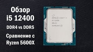 Обзор Core i5 12400 сравнение с Ryzen 5600X Тест DDR4 и DDR5 [upl. by Leacim]