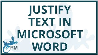 How to justify text in Microsoft Word [upl. by Ellehcit]