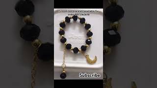 Customized braceletsblack beads braceletshandmade [upl. by Waldo]