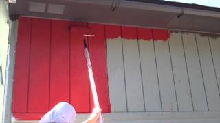 Exterior Painting Step 7 Brushing and Rolling the House [upl. by Trace]