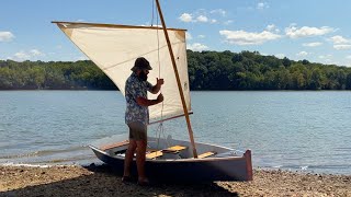 Rigging My Home Built Sailboat  12ft Skiff [upl. by Dulcia976]