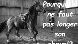 POURQUOI IL NE FAUT PAS LONGER SON CHEVAL equitation [upl. by Welcy]