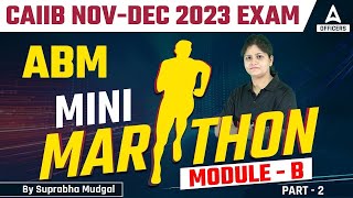 CAIIB Nov Dec 2023 Exam  ABM Mini Marathon  ABM Module B  Part 2 [upl. by Hollah]