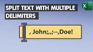 How to Split Text to Columns in Excel with Multiple Delimiters using a TEXTSPLIT Excel Formula [upl. by Waldron]