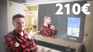 DIY smarter Spiegelschrank fürs Bad  Smartmirror für 210 Euro selber bauen [upl. by Aled]