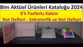 Bim Aktüel Ürünleri Kataloğu 2024  6lı Fosforlu Kalem ve Not Defteri  Kırtasiye ürünleri keşfet [upl. by Drarreg]