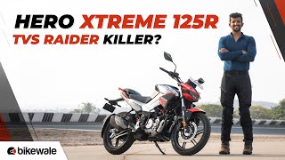 Hero Xtreme 125R Review  TVS Raider 125 Killer  BikeWale [upl. by Htiekel]