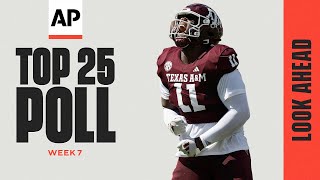 College Football Week 7 AP Top 25 Look Ahead Where do Alabama and Tennessee drop to after upsets [upl. by Melville]