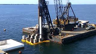 VIDEO Mission Trip 73 Pile Driver working on new Pensacola Bay Bridge FL [upl. by Clausen]