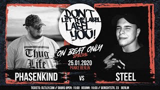 Phasenkind vs Steel  DLTLLY OnBeatBattle Berlin  Panke  2020 [upl. by Clava800]