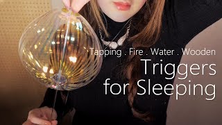 ASMR Relaxing Triggers for Sleeping 🌙 Tapping Wooden Water Fire HiFi [upl. by Hars]