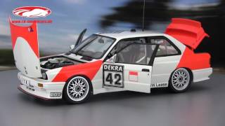 ckmodelcarsvideo BMW M3 E30 42 Cor Euser BMW Dealerteam Minichamps [upl. by Starks]