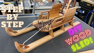 DIY REAL WOOD SNOW SLED  Step by Step [upl. by Mcnamee]