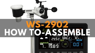 Assembly of the WS2902 by Ambient Weather this WiFi Solar Powered Wireless personal Weather Station [upl. by Tedder]