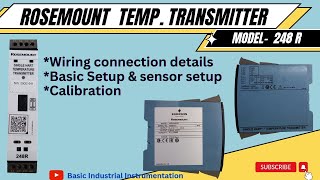 Rosemount temperature transmitter 248R setup amp wiring connection  TT calibration [upl. by Solracsiul]