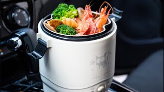 Mini Portable Rice Cooker for your Car REVIEW [upl. by Loesceke]