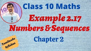 TN New Syllabus 10th Maths Chapter 2 Numbers and Sequences Example 217 [upl. by Barcellona]