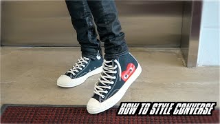 How to Style Converse  Review  On Foot Chuck Taylor x CDG [upl. by Craddock]