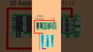 How To Do 3S Bms Conection with 18650 Lithium Cells Shorts LithiumCells [upl. by Herculie738]