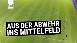 Spielverlagerung ins Mittelfeld verhindern  Spielform  Spielöffnung aus der Abwehrkette [upl. by Aubry]