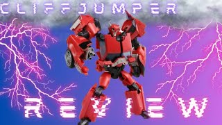 Transformers Prime Deluxe CliffJumper Toy Review [upl. by Nirehs340]