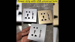 Power strip with USB universal hole 86 International universal Hole importer wholesale import export [upl. by Ahsoek]