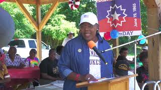 Delethia Quarles Addresses Juneteenth Crowd [upl. by Anilak]