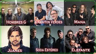 Hombres G Soda Estéreo Enanitos Verdes Mana Jaguares Elefante Juanes Rock En Español [upl. by Ydnec42]