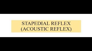 STAPEDIAL REFLEX [upl. by Caesar]