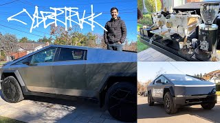 Cybertruck Coffee Experience Ep1 Did we really put a coffee shop into the Tesla Cybertruck [upl. by Nivahb]