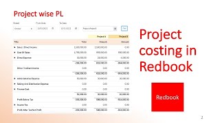 Project Costing for Construction Software Consultancy Company in Redbook Accounting Software [upl. by Netsriik]