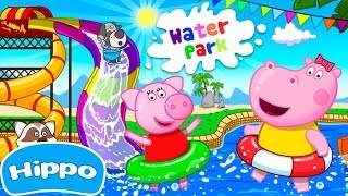 Гиппо 🌼 Аквапарк 🌼 Веселые водные горки 🌼 Мультик игра для детей Hippo [upl. by Ellenoj]