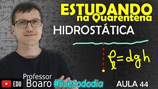 AO VIVO LIVETODODIA2020  AULA 44  HIDROSTÁTICA [upl. by Eiznek]