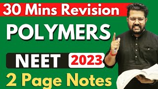 Polymers in 30 Minutes  Class 12  NEET  Chemistry by Bharat Panchal [upl. by Naashom604]