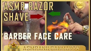 ASMR RAZOR SHAVE  ASMR BARBER SOUNDS Tingles Triggers Whisper [upl. by Ahsal]