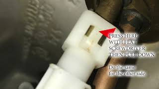 how to remove quick connector on Pegasus Bathroom Fixture 2006 [upl. by Amilah]