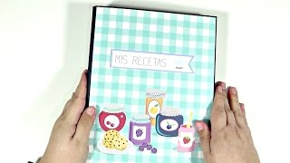 Scrapbooking  Recetario MUY FÁCIL con archivador [upl. by Jaymee]