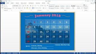 Microsoft word tutorial How to Make Your Own Calendar in MS Word 2013 [upl. by Abrahamsen695]