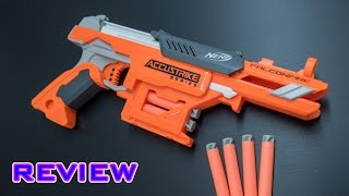 REVIEW Nerf Elite Accustrike Falconfire Unboxing Review amp Firing Test [upl. by Enortna]