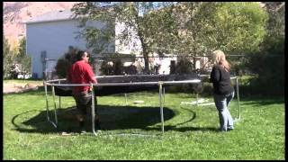 Skywalker Trampolines 17 ft Oval Assembly Video [upl. by Hausner]