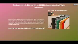 Zeichnen mit Stil Clairefontaine 48615C Zeichenmappe Kraft Verge [upl. by Fortunia]