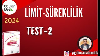 345 AYT MATEMATİK SB 2024  LİMİT SÜREKLİLİK  TEST 2 [upl. by Lorac]