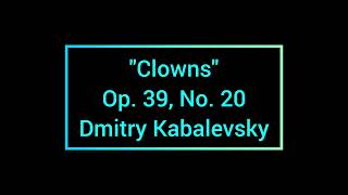 Neda Milosevic  Clowns Op 39 No 20 Dmitry Kabalevsky [upl. by Starla]