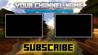 Free 3D Minecraft Outro Template 1  PhotoShop  Camtasia Studio 8 [upl. by Biamonte92]