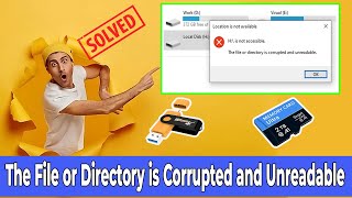 The File or Directory is Corrupted and Unreadable in Pendrive or Memory card [upl. by Viole]