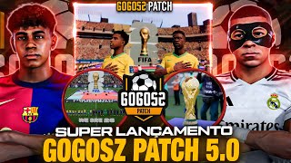 GOGOSZ PATCH 2024  V50 AIO PES 2021 PC TEMPORADA 2024 COM KITS E ELENCOS ATUALIZADOS MOD 4K HDR [upl. by Jeth]