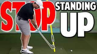 2 Tips To Transform Your Golf Swing  Stop Standing Up Drill [upl. by Gen]